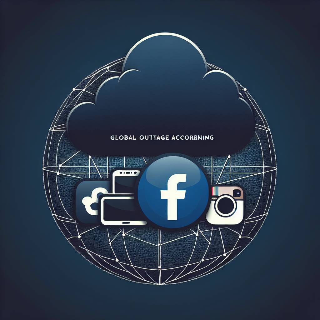 Illustration représentant une panne de réseaux sociaux avec les logos de Facebook et Instagram en arrière-plan.