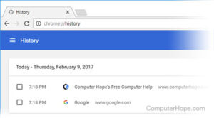 afficher l'historique de google chrome