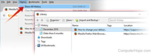 comment effacer l'historique de mozilla firefox