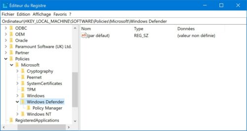 comment activer Windows Defender Windows 10 Pro